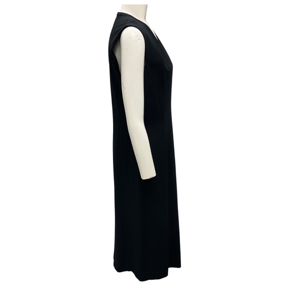 LES COPAINS BLACK 2018 SLEEVELESS V-NECK JERSEY COCKTAIL DRESS - Picture 2 of 5